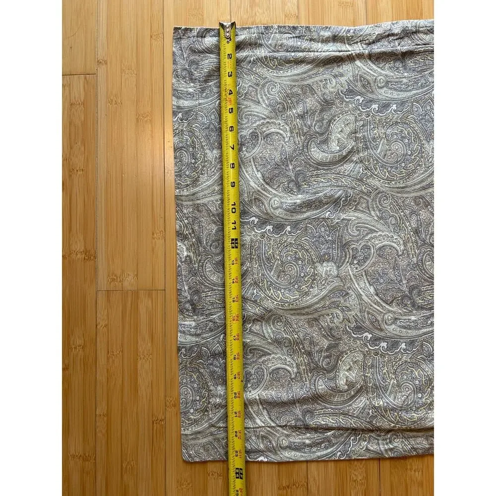 Ralph Lauren Standard Rectangular‎ Pillow Sham Yellow Blue Paisley 100% Cotton
